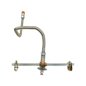 קומפלט צינור גמיש 1.8 מטר +רוזטה + מתז UL/FM תלוי כרום